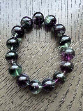 Fluorite bracelet 14mm SIZE 7’